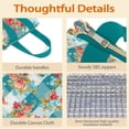 thumbnail image 4 of Pioneer Flower Floral Print Pattern Insulated Lunch Bag for Women & Adults,Large Portable Soft Cooler Lunch Bag,Thermal Food Storage Tote with Pearl Cotton,8.66L,8.75x5.75x9.5 Inch, 4 of 6