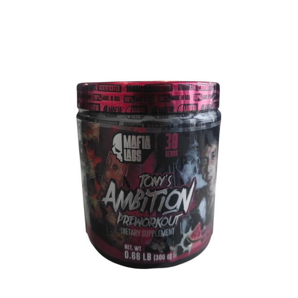 M-Labs Tony's Ambition - Suplemento Pre Entreno - 300g - Con Citrulina y Taurina - Energía