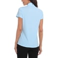 thumbnail image 6 of LRD Women's Short Sleeve Golf Polo Shirts UPF 30 Sporty Blue / White S, 6 of 6