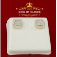 thumbnail image 2 of King of Bling's Real 10K Yellow Gold Real Diamond 0.50CT Men /Womens Square-Shape Stud Earring, 2 of 10