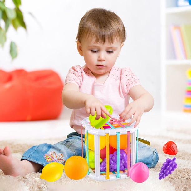 Rainbows Elastic Shape Sorter Toy For Babies Fine Motor Skills Activity With Colorful Stretchy Strings Learning Sensory Play