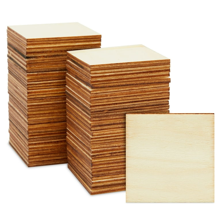 Wood Tiles, 2 x 2 Inch, Pack of 25 Blank Wood Squares for Crafts, Wood  Burning, Laser Engraving, and DIY, by Woodpeckers