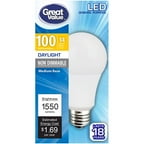 Great Value LED Light Bulb, 14W (100W Equivalent), Daylight
