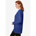 thumbnail image 3 of Woman Within Plus Size Perfect Long-Sleeve Crewneck Tunic, 3 of 6