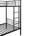 thumbnail image 2 of Bellemave Twin Over Twin Metal Bunk Bed with Ladder and Full-Length Guardrail,Convertible Bunk Beds,Metal Twin Bunk Bed Frame for Teens,Black, 2 of 13