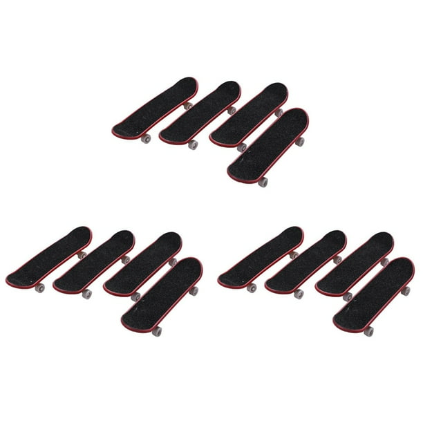 12 Piezas Mini Diapasones Profesionales / Patineta con Dedos, Superficie Mate ÚNica (Patrones y Colores Aleatorios)