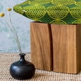 thumbnail image 3 of Abstract Fluffy Throw Pillow Cushion Cover, Modern Vivid Flower of Life Code Illustration, Decorative Square Accent Pillow Case, 28" x 28", Yellow Hunter Green, by Ambesonne, 3 of 5