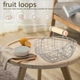 thumbnail image 5 of Wooden Handle Metal Retro Basket Portable Multi-Function Vegetable Fruit Egg Groceries Practical Storage Organizer Black, 5 of 8