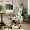 thumbnail image 3 of ZIATUBLES Office Chair Cover Stretch Spandex Fabric Rotating Chair Slipcover Fit Desk Computer Chair Soft Washable Home Office Chair Covers with Snap Button, S, Squirrel Bird Fruit Tree, 3 of 7