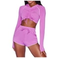 thumbnail image 2 of Idoravan Women Sets Clothing Clearance Women Sexy Fitness Strap Long Sleeve Sport Suit Tracksuit Gym Wear Yoga Sets, 2 of 6