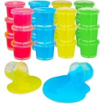 Mini Glow in The Dark Slime - 24 Pack - Slime Party Favors Neon Blue, Green, Pink, Yellow Colors - Glowing Slime Kit for Kids - Party Favors, Goody Bag Fillers