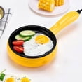 thumbnail image 6 of Mini Electric Non-Stick Frying Pan, 2-In-1 Multifunctional Electric Skillet, Portable Electric Pan For Eggs, Steak & Breakfast Cooking Yellow1-30cm, 6 of 8
