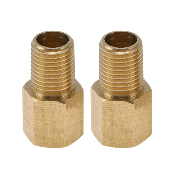 Accesorios de tubería de cobre Unique Bargains 1/4" hembra x 1/4" macho, unión de extensión de rosca interna y externa 1.38" 2 piezas
