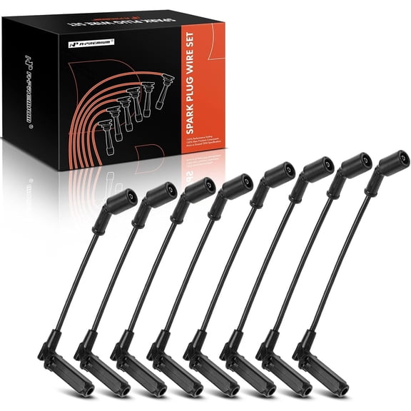 A-Premium 7MM Spark Plug Wires Set of 8 Compatible with Chevrolet & GMC | Fit for Silverado 2500 HD, Sierra 2500 HD, Silverado 2500 HD Classic, Sierra 3500, Sierra 2500 HD Classic, V8 Engine