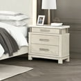 thumbnail image 2 of Furniture of America Sagnet Adult Transitional 3-Drawer Nightstand, Weathered Gray, 2 of 10