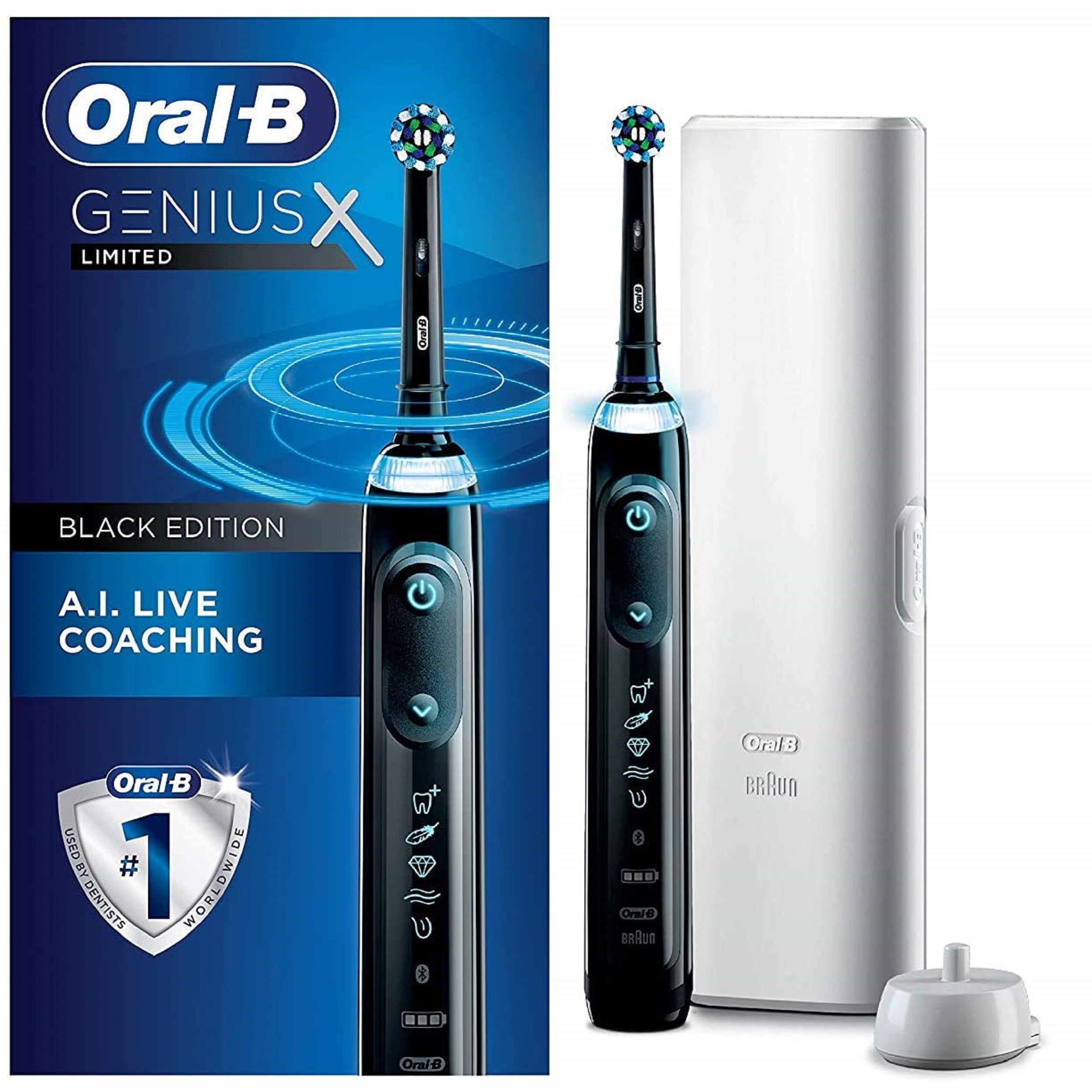 OralB Genius X Limited, Rechargeable Electric Toothbrush Black