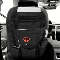 AUTOXBERT Car Seat Back Organizer Tactical MOLLE Vehicle Panel Universal Fit Car Seat Cover Protector with Buckle, Durable Travel Storage