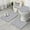 Blue Boho Bohemia, variant on Black Geometric Diamond Striped Pattern Bathroom Rugs Sets 3 Piece,Toilet Cover Set,Absorbent Non Slip Bathroom Mats Sets with U-Shaped Contour Rug Toilet Rug Set