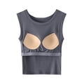 thumbnail image 7 of Lumtrix Women'S Tank Tops With Built In Bras Workout Casual Summer Tops Comfy Trendy Everyday Wear And Layering Gray L, 7 of 7