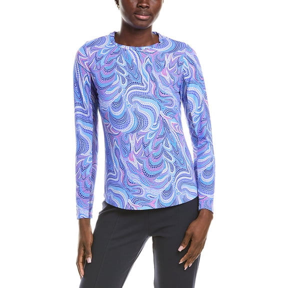 IBKUL womens Crewneck Top, l, Purple