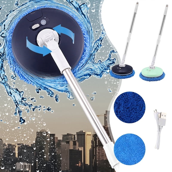 Xihbxyly Fregona Inalámbrica para Suelos, Limpieza de Cristales Sin Marcas, Tubo de Acero Inoxidable Engrosado, Limpieza Eficiente de Esquinas, Multisuperficie, Fácil de Usar, Limpieza de Suelos con