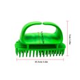 thumbnail image 4 of Cepillo para el cabello Cepillo de silicona para lavar el cabello Cepillo portátil para el cuero cabelludo con mango antideslizante, Verde Sweethay HA002304-01, 4 of 6