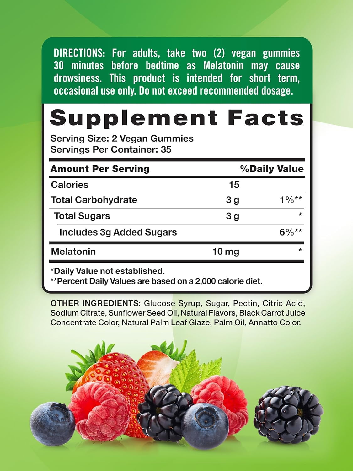 Melatonin Gummies 10mg | 70 Count | Berry Flavor | For Men and Women | by Nature's Truth
