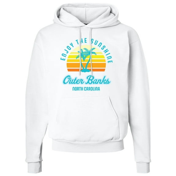 Inktastic Summer Enjoy the Sunshine Outer Banks North Carolina in Blue Adult Hoodie Sweatshirt
