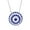 Silver, variant on 925 Sterling Silver Evil Eye Pendant Necklace Cubic Zirconia (Silver)