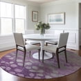 thumbnail image 4 of Dalyn Rugs Machine Washable Indoor/Outdoor Chantille Purple 8' x 8' Round Rug, 4 of 7