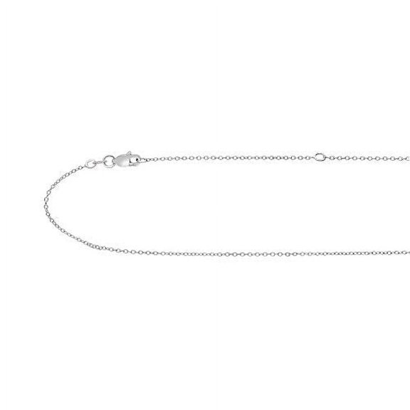 JewelStop .925 Sterling Silver with Rhodium Finish 1.1mm Extendable Cable Chain, Lobster 16-18 Inches, 1.09gr.