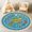 Color 1, variant on Washable Non Slip 6ft Round Rug, Back to School Emblem School Supplies Globe Books Stationery Circle Area Rugs with Tassels Carpet for Nursery Bedroom Living Room Playroom Classroom