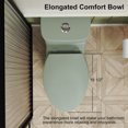 thumbnail image 5 of One-Piece Toilet,Powerful & Quiet Dual Flush Modern Toilet with Comfort Chair Seat,1.1/1.6 GPF,Green, 5 of 9