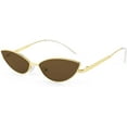 thumbnail image 2 of FEISEDY Lunettes de Soleil de Designer Mode Rétro en Forme de Petits Pétales avec Design de Temple en Arc B2298, 2 of 6