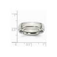 thumbnail image 6 of White Stainless Steel Ring Band Wedding Ridged Comfort, 6 of 6