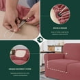 thumbnail image 5 of CHUN YI Stretch Checks Spandex Sofa Cover Separate Backrests Cushions Cover Slipcover, 5 of 5