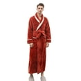 thumbnail image 6 of TBWNWG Men's Pajama & Sets & Loungewear Extra Long Thick Flannel Couples' Bathrobe Plus Size Sleepwear for Comfort and Relaxation,Size 3XL, 6 of 9