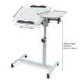 thumbnail image 6 of Loyalheartdy Rolling Laptop Table Adjustable Lifting Table Tilt Laptop Stand for Bed Sofa Side Table (Height: 25.6-37.4in), 6 of 12