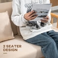 thumbnail image 4 of 48" 2-Seater Couch for Small Spaces, Modern Loveseat Sofa for Bedroom, Living Room Furniture, Upholstered Small Couch with Throw Pillow and Wood Legs,, 4 of 5