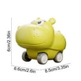 thumbnail image 2 of Hippopotamus-Shaped Plastic Car Toy for Indoor Outdoor Play - Easy Push Vehicle with Floral Side Detail, 2 of 7