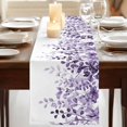 thumbnail image 3 of Table Runners 72 Inches Long Dress Scarves, Purple Farmhouse Kitchen/Dining Table Runner, Coffee Tablerunners, Eucalyptus Leaves 16x72 Inch, 3 of 9