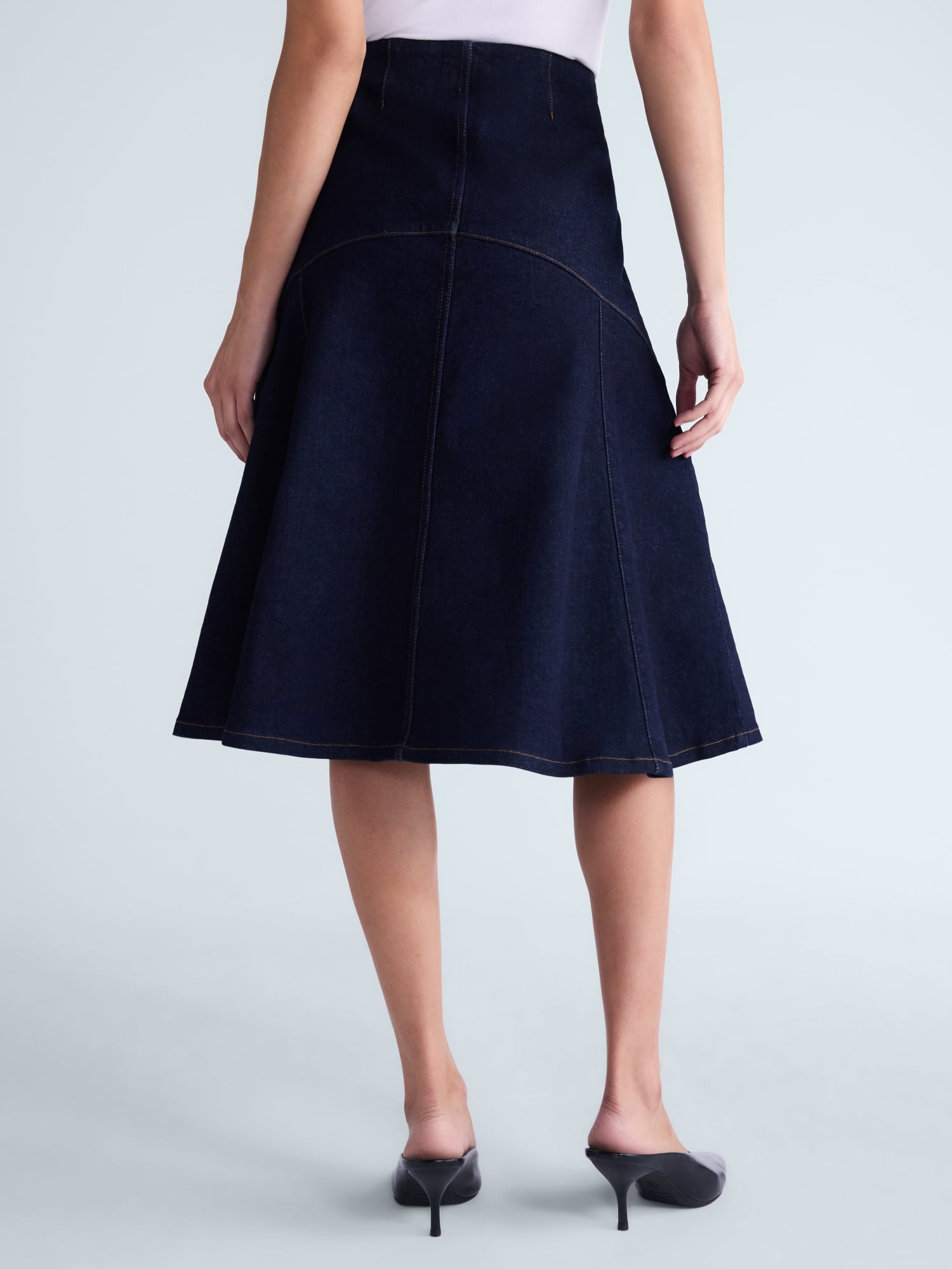 Scoop Women's and Women’s Plus Flare Midi Skirt, Sizes XS-4X