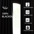 thumbnail image 4 of NICETOWN 100% Blackout Curtains for Bedroom, Pinch Pleated Linen Blend Washable Drapes Sound Reducing Thermal Curtains for Living Room, W34 x L96, Angora, 2 Panels, 4 of 8