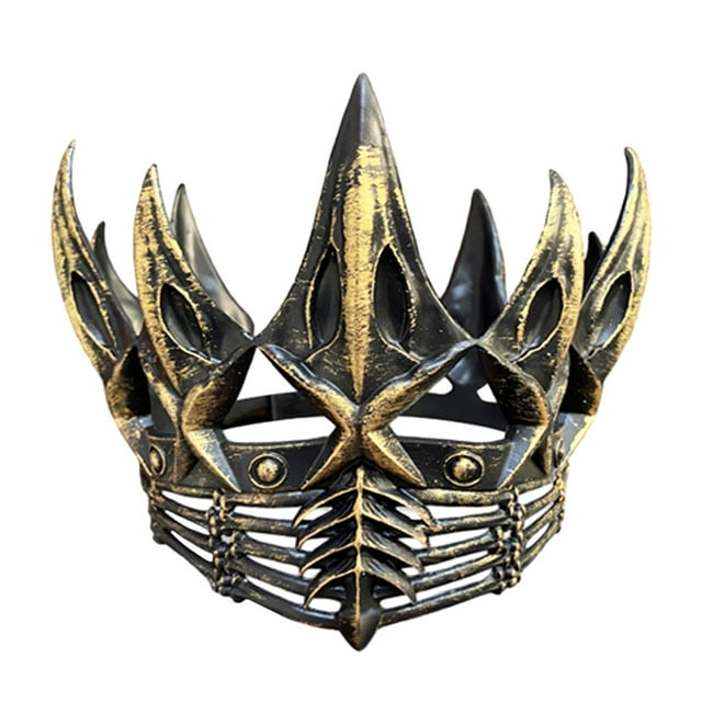 Corona Tiaras góticas Tiara de Halloween Corona Accesorios de Halloween, Tiaras para Mujer Corona de Reina para Fiesta de Bodas, niñas, Mujeres , oro