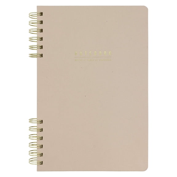 Pen+Gear Brand Tan Fabric Spiral Journal, 7.4"x10", 96 Ruled Sheets