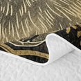 thumbnail image 5 of Castle Fairy Cartoon Raccoon Vintage Heart Twin Quilt Set,Exotic Style Twin Coverlet Set,Black Gold Cream, 5 of 7