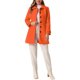thumbnail image 2 of Abrigo largo clásico de invierno de una sola botonadura para mujer INSPIRE CHIC con bolsillos XS Naranja, 2 of 6