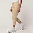 thumbnail image 5 of Utoimkio Women's Capri Jogger Sweatpants Drawstring Elastic Waist Cuffed Cropped Trousers with Side Pockets for Casual Daily Walking, 5 of 9