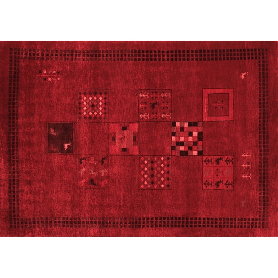 Ahgly Company Indoor Rectangle Persian Red Traditional Area Rugs, 7' x 10'