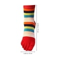 thumbnail image 2 of FRCOLOR  Show Five Finger Socks Women Striped Ankle for Pilates Woman, 2 of 8